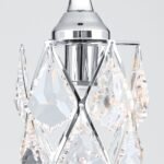 Suspensie din cristal RITA, 9cm 1xG9/40W cristal Asfour, cadru otel finisaj crom IP20 ORION - imagine 4