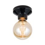 Plafoniera FROST, E27 1x40W fara bec, ceramică finisaj negru, 9.5cm IP20 ORION - imagine 5