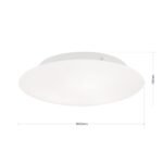 Plafoniera ALBA, cu abajur din sticlă opal mat, E27 3x60W otel finisaj alb, 45cm IP20 ORION - imagine 5