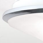 Plafoniera RIMA, cu abajur din sticlă opal mat, E27 1x40W otel finisaj crom 28cm IP20 ORION - imagine 4