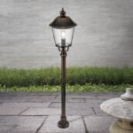 Lampadar pentru exterior KENZO,  E27 1x60W aluminiu finisaj cupru/negru inaltime 120cm IP44 ORION - imagine 3