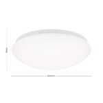 Plafoniera LED NEDO, cu abajur din sticlă acrilica opal mat, LED 16W/975lm/3000K otel finisaj alb, 30cm IP20 ORION - imagine 6