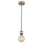 Pendul JAILHOUSE, E27 1x40W fara bec, otel finisaj alama antica, 150cm IP20 ORION - imagine 2