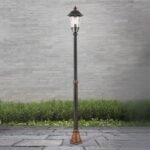 Lampadar pentru exterior KENZO,  E27 1x60W aluminiu finisaj cupru/negru inaltime 216cm IP44 ORION