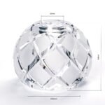 Abajur decorativ din sticlă groasa MADERNO 496, Ø 80mm, finisaj clar decupat transparent pentru soclu G9 ORION - imagine 2