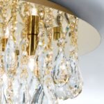 Plafoniera din cristal CELESTE, 45cm 6xG9/40W sticla cristalina K9, cadru otel finisaj auriu IP20 ORION - imagine 5