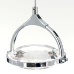 Pendul LED MOON, 150cm, LED 8W/300lm/3000K, sticla cristalina K9, otel finisaj crom IP20 ORION - imagine 4