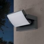 Aplica LED de exterior GINGER pivotanta, LED21W/1700lm/3000K aluminiu finisaj antracit, inaltime 10cm IP54 ORION - imagine 4