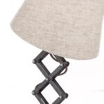 Lampa de masa FACTORY cu abajur textil, E27 1x40W OTEL finisaj  antic, 36-67cm IP20 ORION - imagine 5