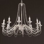 Candelabru VELA, E14 12x40W otel finisaj antic fildes-auriu, 135cm IP20 ORION