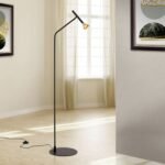 Lampadar LED ODEON, 145cm, LED 5W/440lm/3000K aluminiu finisaj negru-auriu IP20 ORION