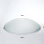 Abajur rotund din sticlă groasa, Ø 390 mm, finisaj clar mat ORION - imagine 2