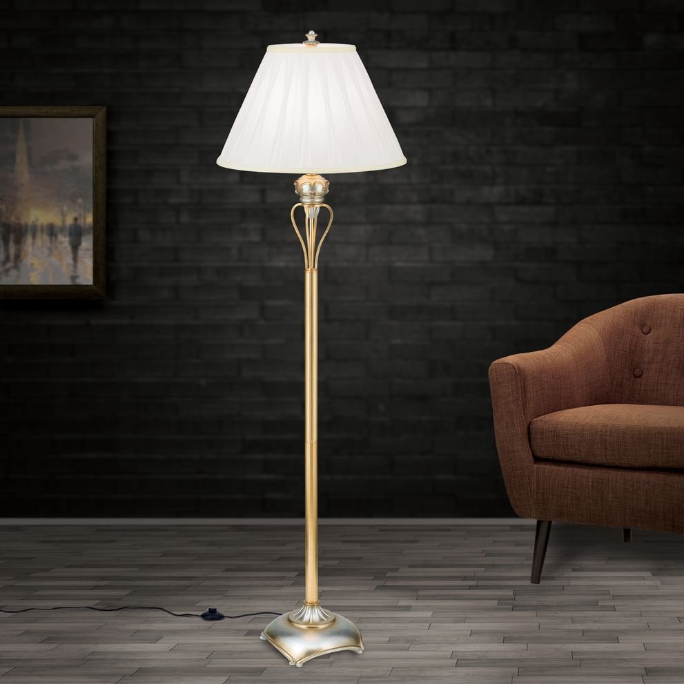 aHR0cHM6Ly93d3cub3Jpb25sZXVjaHRlbi5hdC9tZWRpYS81My84Mi9mNS8xNjQ4NTcwMjkzLzEyMC4xMDk3LTAxXzAyX24yLmpwZw Lampadar OLD LAMP, cu abajur din material textil plisat, E27 1x60W otel finisaj alama antica, 152cm IP20 ORION - imagine 1