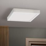 Plafoniera LED LERO, titan, patrat, 18cm LED15W/1300lm/3000K aluminiu IP 20 ORION - imagine 3