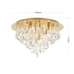 Plafoniera din cristal CELESTE, 45cm 6xG9/40W sticla cristalina K9, cadru otel finisaj auriu IP20 ORION - imagine 6