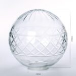 Abajur sferic din sticlă decorativa, Ø 165mm, finisaj clar decupat ORION - imagine 2