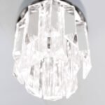 Plafoniera LED PRISM, 10cm, LED 9W/600lm/3000K prisma din sticla cristalina K9, cadru otel finisaj crom IP20 ORION - imagine 3