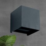 Aplica LED de exterior CUBE-S, LED13W/700lm/3000K aluminiu finisaj antracit, inaltime 10cm IP54 ORION - imagine 3