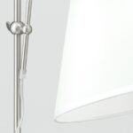 Lampadar KARA, inaltime reglabila  cu abajur de in, E27 1x60W aluminiu finisaj crom satinat, 160-176cm IP20 ORION - imagine 3