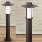 Lampadar de exterior TEIKO, E27 1x35W aluminiu finisaj maro, inaltime 80cm IP44 ORION