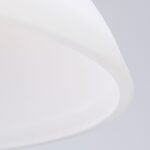 Suspensie SUSAN, cu abajur din sticlă opal mat, E27 1x40W otel finisaj crom satinat, 110cm IP20 ORION - imagine 3