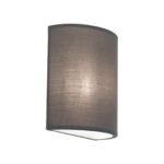 Aplica UFO cu abajur de in, E14 1x40W, otel finisaj gri, 22x18cm IP20 ORION - imagine 2