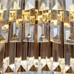 Plafoniera LED PRISM, 95cm, LED 145W/11600lm/3000K prisma din sticla cristalina K9, cadru otel placat cu aur 24K IP20 ORION - imagine 3