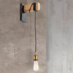 Aplica CELLAR, E27 1x40W fara bec, lemn finisaj alama antica, 20cm IP20 ORION - imagine 3