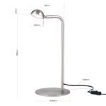 Lampă de masa LED STUDENT, cu cap mobil, 39cm, LED 5W/270lm/3000K otel finisaj crom satinat IP20 ORION - imagine 6