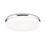 Plafoniera LED JAMES, otel finisaj crom, abajur opal mat LED24W1300lm3000 32cm IP20 ORION - imagine 2