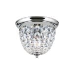 Plafoniera din cristal PLAFOND, 26cm 1xE27/40W cristal Asfour, cadru otel finisaj crom IP20 ORION - imagine 2