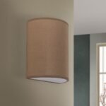 Aplica UFO cu abajur de in, E14 1x40W, otel finisaj maro, 22x18cm IP20 ORION - imagine 4