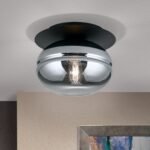Plafoniera RICHARD, 27cm 1xE27/40W, cadru otel finisaj negru IP20 ORION