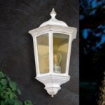 Aplica pentru exterior PUCHBERG,  E27 1x60W aluminiu finisaj alb/auriu, geam fumuriu inaltime 45cm IP44 ORION - imagine 3