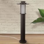 Lampadar de exterior TEIKO, E27 1x35W aluminiu finisaj maro, inaltime 80cm IP44 ORION - imagine 3