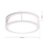 Plafoniera de exterior HENRY, E27 2x35W aluminiu finisaj alb, diametrul 30cm IP44 ORION - imagine 6