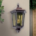 Aplica pentru exterior HERMINE,  E27 1x60W aluminiu finisaj negru/argintiu, geam fumuriu inaltime 45.5cm IP44 ORION - imagine 3