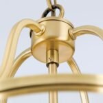 Pendul în formă de felinar BRUNO, cu abajur din sticla clar, E14 3x60W otel finisaj bronz, 38x120cm IP20 ORION - imagine 3
