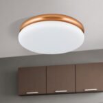 Plafoniera LED JAMES, otel finisaj cupru, abajur opal mat LED24W1300lm3000 32cm IP20 ORION - imagine 4