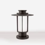 Lampadar de exterior TEIKO, E27 1x35W aluminiu finisaj maro, inaltime 32cm IP44 ORION - imagine 2