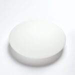 Abajur din sticlă groasa ALBA 9-345/25, Ø 250mm, finisaj opal satinat, inaltime 70mm, orificiu 175mm ORION