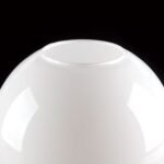 Abajur sferic din sticlă groasa, Ø 250mm, finisaj opal lucios, dimensiune gaura 100mm ORION - imagine 2