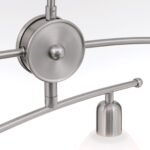 Suspensie SUSAN reglabila, cu abajur din sticlă opal mat, E14 4x40W otel finisaj crom satinat, 130cm IP20 ORION - imagine 4