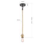Pendul BASSENA, E27 1x40W fara bec, otel negru-finisaj alama antica, 100cm IP20 ORION - imagine 6