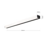 Aplica LED pentru oglindă baie HORIZON, 90 cm,LED18W/1800lm/2CCT 3000/4000K aluminiu finisaj negru IP44 ORION - imagine 6