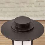 Lampadar de exterior TEIKO, E27 1x35W aluminiu finisaj maro, inaltime 32cm IP44 ORION - imagine 5