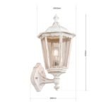 Aplica pentru exterior PUCHBERG in sus,  E27 1x60W aluminiu finisaj alb/auriu, geam fumuriu inaltime 45cm IP44 ORION - imagine 5