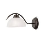 Aplica RULA, cu abajur din sticla opal mat, E27 1x60W otel finisaj antic, 13x17cm IP20 ORION - imagine 2