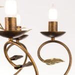 Candelabru LUCA, E14 8x40W otel finisaj antic-auriu, 136cm IP20 ORION - imagine 4