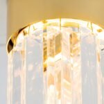 Plafoniera LED PRISM, 10cm, LED 9W/600lm/3000K prisma din sticla cristalina K9, cadru otel placat cu aur 24K IP20 ORION - imagine 3